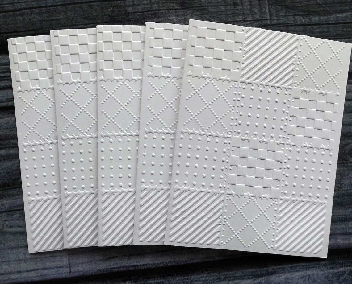 Embossed Quilted Card Sets, Quilted Note Cards, Blank Quilt Cards ...