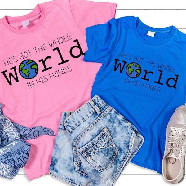 Earth Day SVG | Earth Day | Earth Day Shirt | Church svg | Jesus SVG | He's Got The Whole World In His Hands | Faith svg | Bible Verse SVG