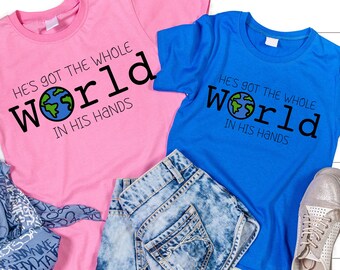 Earth Day SVG | Earth Day | Earth Day Shirt | Church svg | Jesus SVG | He's Got The Whole World In His Hands | Faith svg | Bible Verse SVG