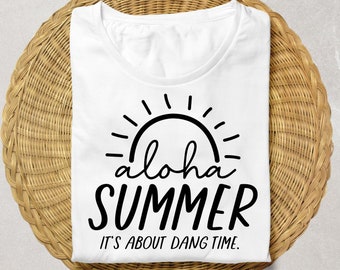 Aloha Summer SVG | Aloha SVG | Sun SVG | Sun Bum | Sunshine svg | Beach Please svg | Summer svg | Sea svg | Summer Vibes svg | pineapple svg