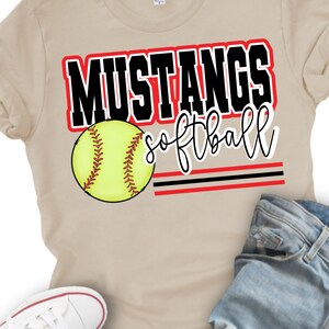 Mustangs softball digital design, sublimation design, sublimation png, tshirt design, mug design, softball png design, png design, purple