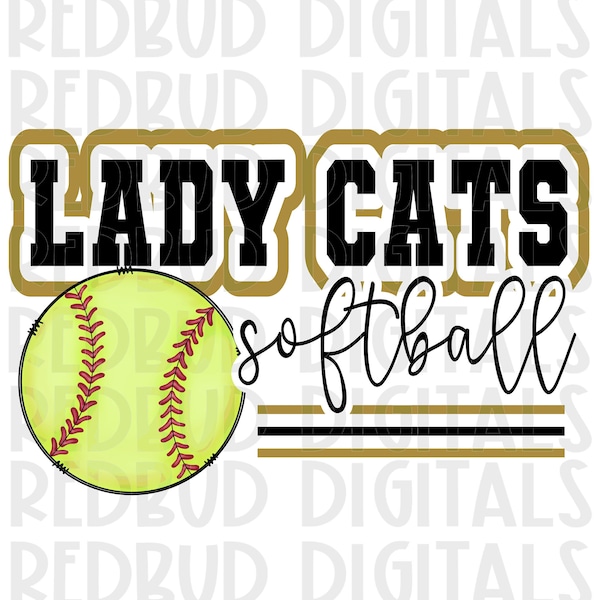 Lady Cats softball custom mascot digital design, sublimation design, sublimation, tshirt design, softball png design, png design, lt blue