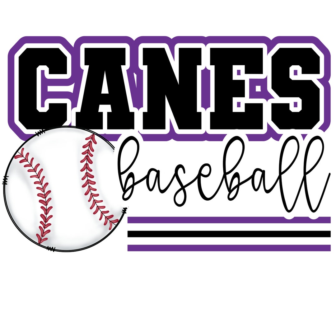 Canes Baseball Digital Design Cricut Design Sublimation Png Etsy