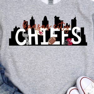 Kansas City skyline design, sublimation png, shirt design, mug design, football png design, png design, Kansas City sublimation png, KC png