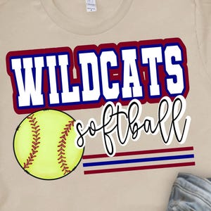 Wildcats white softball digital design, sublimation design, sublimation png, tshirt design, mug design, softball png design, png design