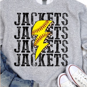 Jackets  softball bolt mascot digital design, sublimation design, sublimation tshirt design, softball png design, png design