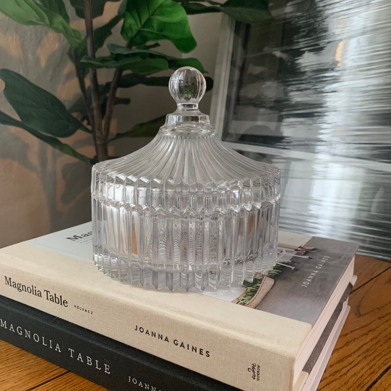 Mikasa Diamond Fire Candy Dish or Trinket Dish With Lid Etsy