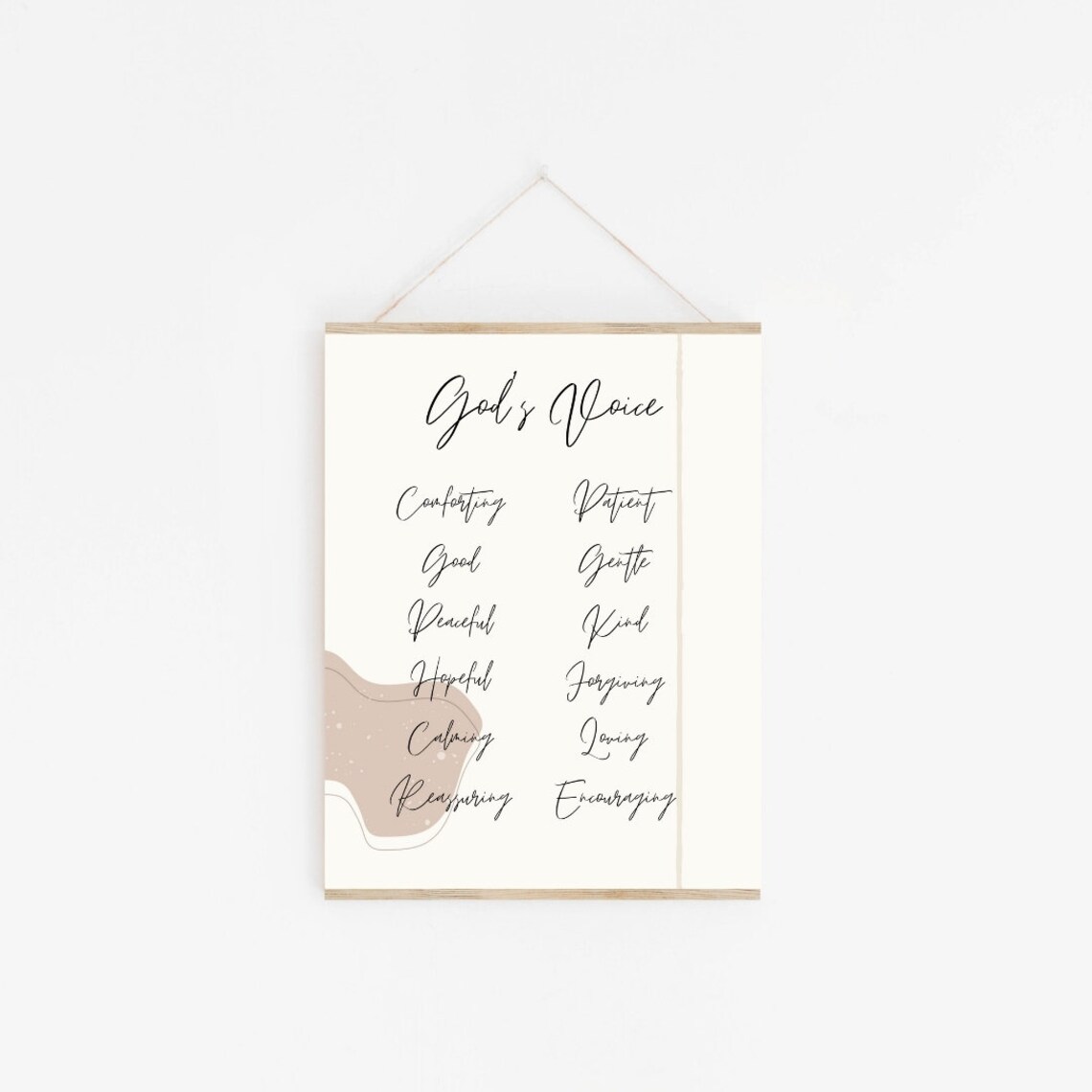 God's Voice Art Print Printable Wall Art Digital Print - Etsy