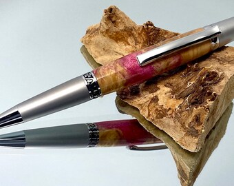 Beautiful Sierra Style Ball Point,Elegant Ink Pen,Pink One of a Kind,Fine Wrtiting, #452