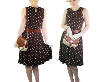 Pretty Woman 6 Piece Collection Polka Dot Dress, Hat, Bag, Gloves, Belt, Earrings. ships Next Day