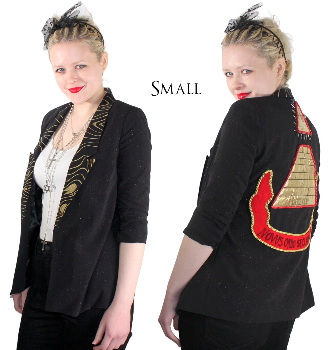 Desperately Seeking 80s Pyramid Style Susan Jacket Size Small Black