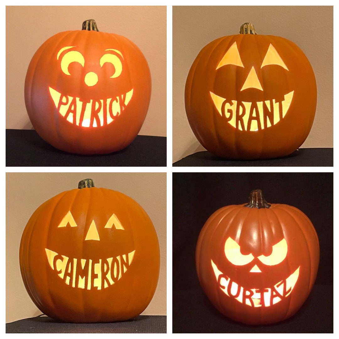 Jackolantern...9 Foam Pumpkin With Your Name Carved Out - Etsy