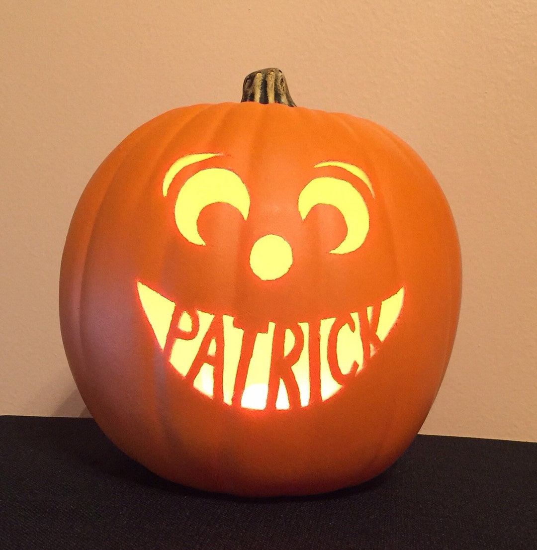 Personalized Jack-o'-lantern, Hand Carved Foam Pumpkin - Etsy