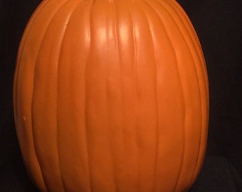 One 13" Foam Pumpkin Uncarved (2) color choices Soft White or Orange