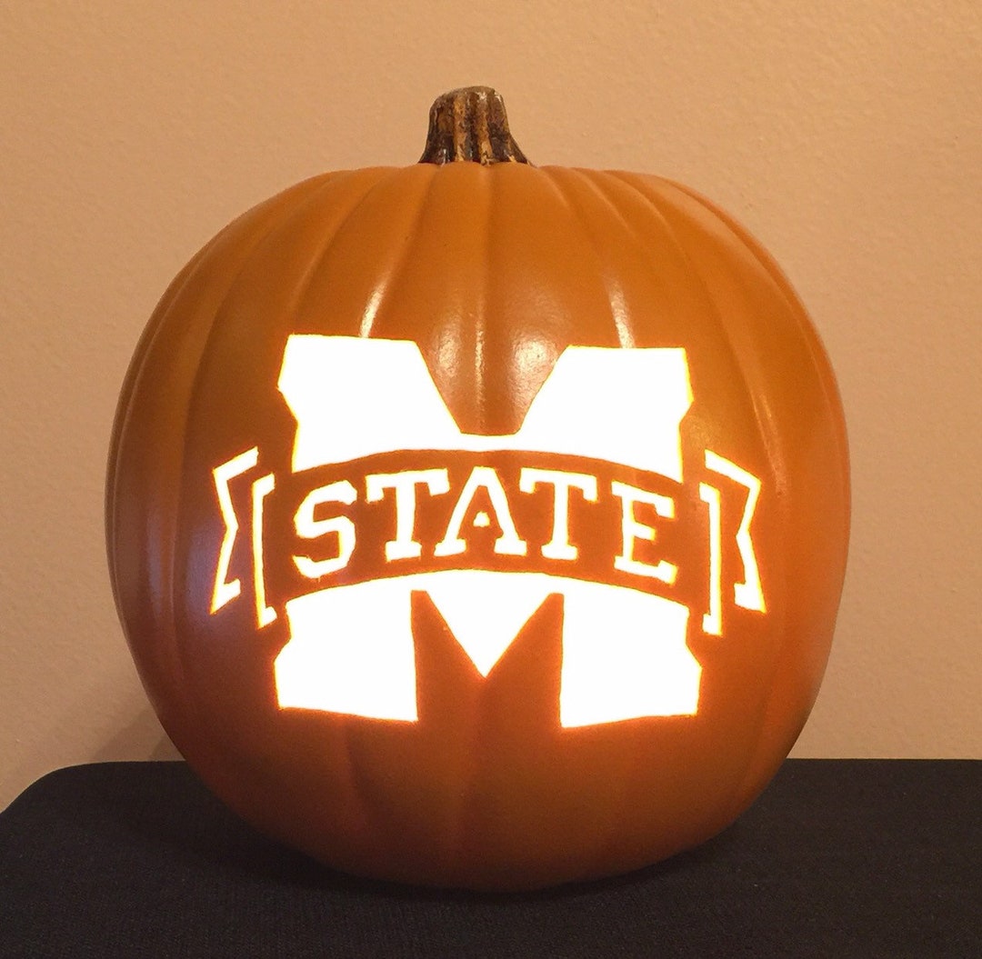 Team Logo Carved Foam Pumpkin With Corded Light - Etsy