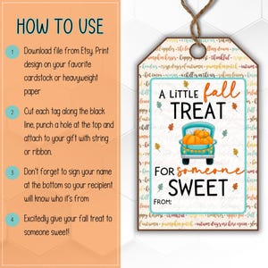 Printable Fall Gift Tag | A Little Fall Treat for Someone Sweet Gift ...