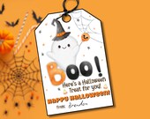 Printable Halloween Gift Tag - Halloween Treat Gift Tag - Happy Halloween Favor Tag - Boo Here's a Halloween Treat for You!