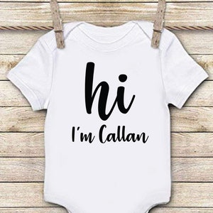 Niestandardowe Hi I'm Baby Cricut Iron On Pobierz