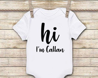 Custom Hi I'm Baby Cricut Iron On Download