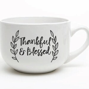 Thankful. & Blessed Coffee Cricut Vinyl Download
