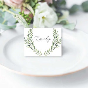 Place Cards Spring Greenery Digital Download