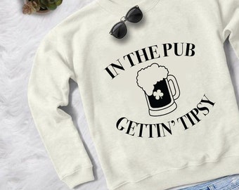 In the Pub Gettin' Tipsy St. Patrick's Day Clover Cricut Iron On Download