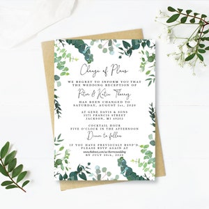 Change of Plans Wedding Invite Digital Download