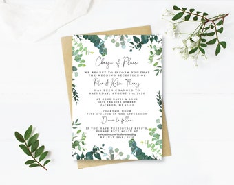 Change of Plans Wedding Invite Digital Download