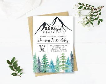 Mountains Baby's First Birthday Digital Download