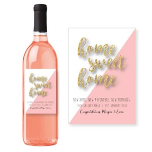 Home Sweet Home Custom Wine Label Digital Download