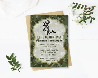 Hunters Themed Baby's First Birthday Digital Download