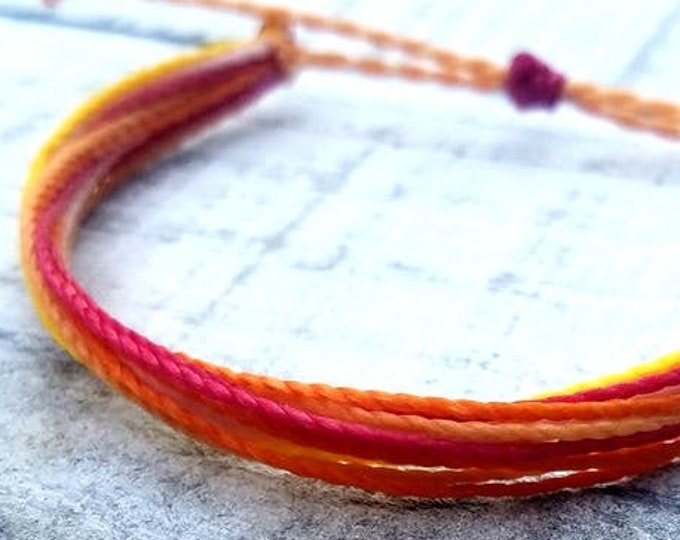 String Bracelet, Adjustable, Waterproof, Friendship Bracelet, Surfer Anklet