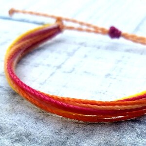String Bracelet, Adjustable, Waterproof, Friendship Bracelet, Surfer Anklet