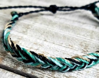 Fly Away Chevron Bracelet, Multi-Color String Bracelet, Adjustable Surfer Bracelet