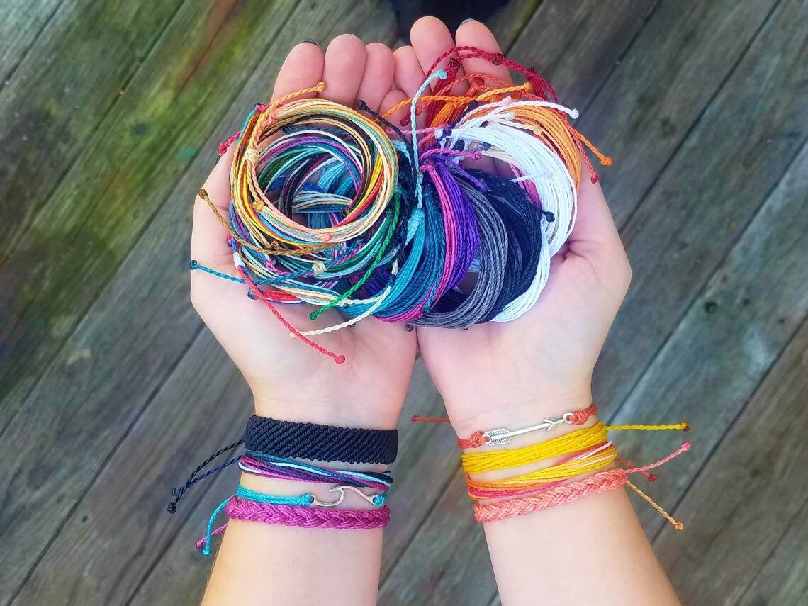 String Bracelet Choose Your Color Waxed Waterproof Etsy