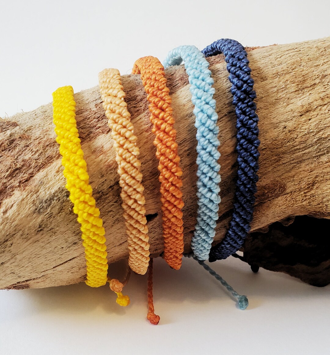 Thin Flat Braided Bracelet, Custom Boho Bracelet, Waterproof, Adjustable - Etsy