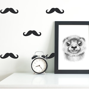 Moustache | VINYL Wall Decals | Cute Mustache Shapes | Stash Mo Beard Stickers | Baby Boys Girls Nursery Kids Room Décor
