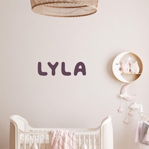 Playful Name | VINYL Wall Decals | Cute Simple Personalised Handwritten Letters | Custom Boys Girls Stickers | Fun Kids Nursery Décor Gift