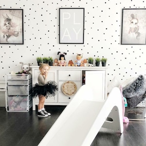 MINI Hand Drawn Polka Dots | VINYL Wall Decals | Irregular Spots Modern Stickers | Sets of 260 | Baby Boys & Girls Nursery, Kids, Room