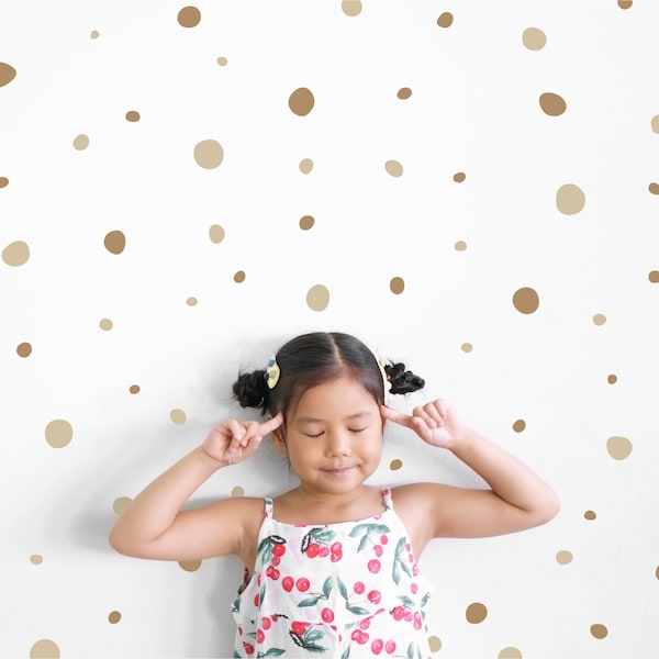 Handritade prickar | Väggdekaler i vinyl | Flerfärgade | Väggdekaler med oregelbundna prickar, vinylklistermärken | Baby pojkar flickor barnrum barnrum