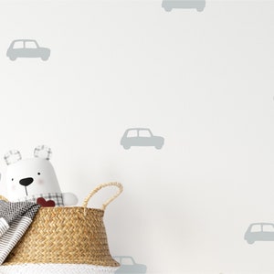 Cars | VINYL Wall Decals | Peel & Stick | Hand Drawn Vehicle Stickers | Wallpaper Alternative | Cute Boys Girls Baby Nursery Kids Room Décor