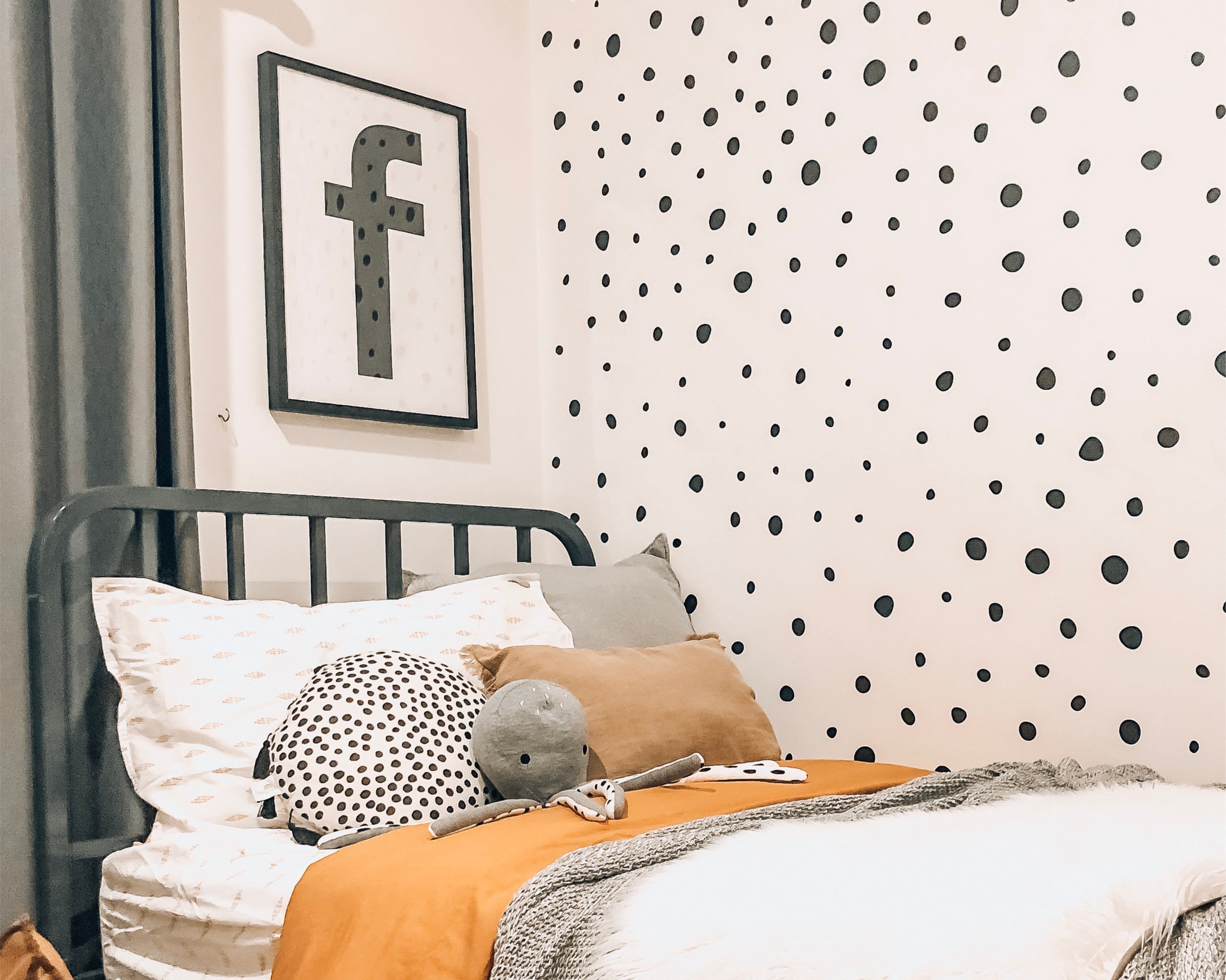 Wall Décor Home Décor BLACK Polka Dot Wall Stickers Decal Child Kids ...