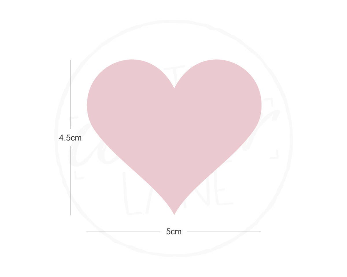 Love Hearts Wall Decals 5cm 2 Colours Light Pink / Light Grey Cute Vinyl Sticker for