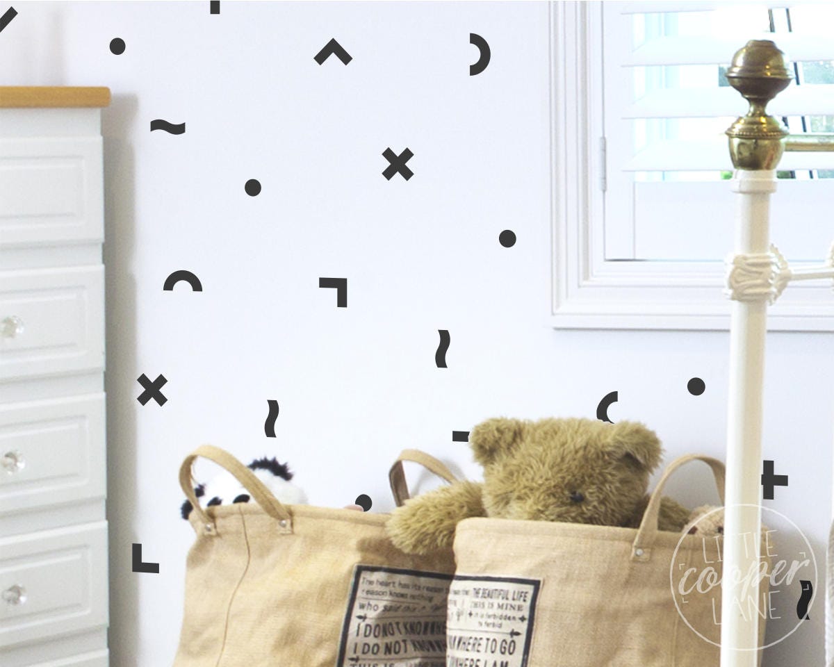 Simple Shapes VINYL Wall Decals Minimalist Modern Stickers Spots