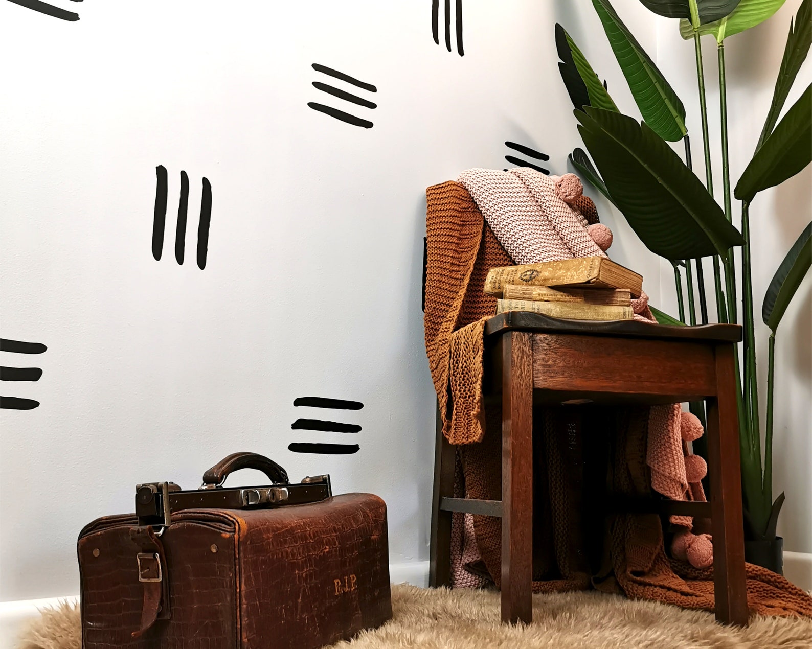 Hand Drawn Lines VINYL Wall Decals Stripes Pattern Vinyl Etsy