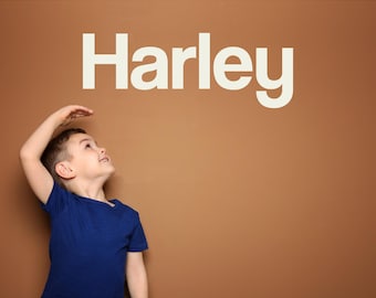 Simple Name | VINYL Wall Decals | Peel & Stick | Personalised Modern Font Letters | Custom Boys Girls Wall Stickers | Fun Kids Nursery Décor