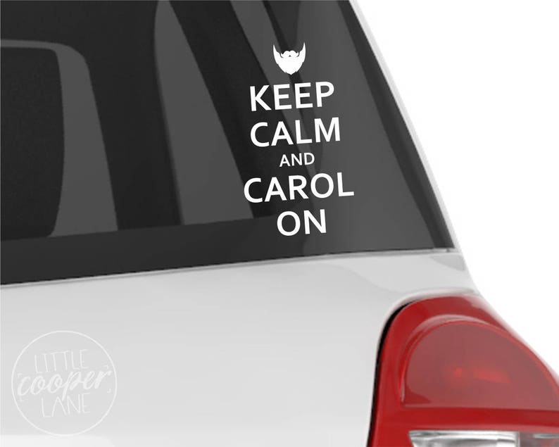 Funny Santa XMAS Design Vinyl Decal Sticker Keep Calm /& Carol On Decal Christmas Sticker 3 Sizes Laptops For Cars MORE
