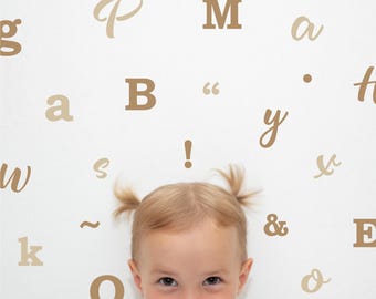 Alphabet | Vinyl Wall Decals | Peel & Stick | Educational ABC Stickers | Multi Colour Options | Baby Boys Girls Nursery Kids Room Décor