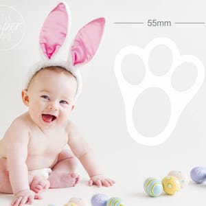 Easter Bunny Tracks VINYL Wall Decals Easter Footprint Decorations Set Bunny Rabbit Foot Print Stickers Gender Neutral Nursery Décor image 3