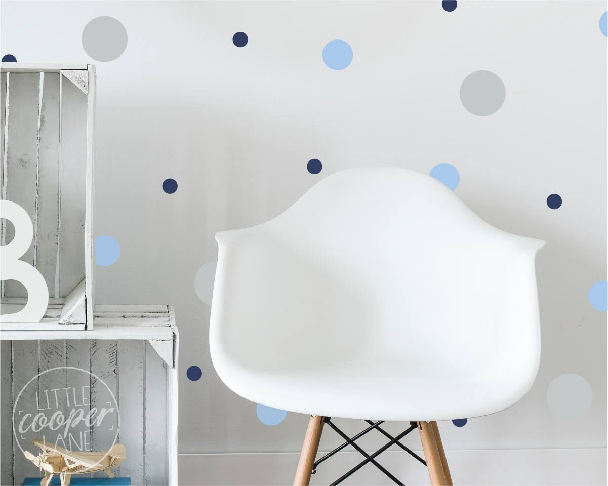 Polka Dots VINYL Wall Decals 3 Sizes Colours Round Circles Spots